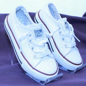 Weestep Toddler Size 10 White 101 Simple Cotton Slip On Canvas Sneakers Shoes